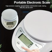 Resim 1 adet Taşınabilir Dijital Tartı, 5kg/1g, Ev Tipi Küçük Tartı, g/oz/lb Birim Dönüşümü, Tek Tuşlu Soyulma, Kaymaz Ayak Ped, Masaüstü Tartı 