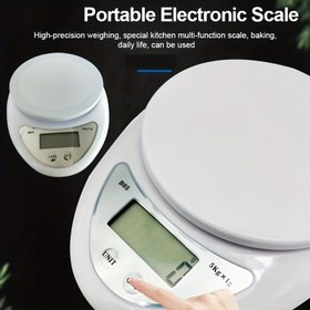 Resim 1 adet Taşınabilir Dijital Tartı, 5kg/1g, Ev Tipi Küçük Tartı, g/oz/lb Birim Dönüşümü, Tek Tuşlu Soyulma, Kaymaz Ayak Ped, Masaüstü Tartı 