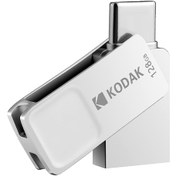 Resim Ximistore9 Kodak 128gb Çift Portlu Usb 3.1 Type-c Metal Flash Bellek - Telefon Ve Bilgisayar Uyumlu 