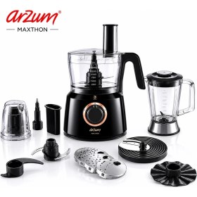 Resim Arzum 1000W Güçlü Dikey Mutfak Robotu 1.2 Litre Hazne Paslanmaz Çelik Bıçaklı Smoothie Hazırlama Doğrama Rendeleme Fonksiyonlu Kompakt Tasarım 
