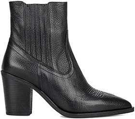 Resim Bayan Yüksek Topuklu Siyah Kovboy Botu 