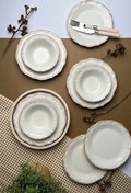 Resim Tabak Evi Stoneware Antik Yemek Takımı 6 Kişilik 24 Parça 