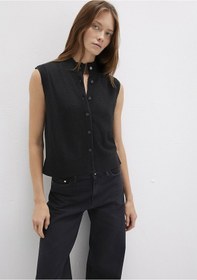 Resim Mavi - Yün Karışımlı Siyah Süveter 1710791-900 Siyah 