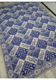 Resim Savan Dokuma Halı Örtüsü 6m² 200 300 Kale Mavi2 Mavi 