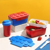 Resim 1 Adet Yetişkin Öğle Yemeği Kutusu, 1300ml Sızdırmaz Mikrodalgaya Uygun Çift Katmanlı Bento Kutu, 3 Bölmeli Büyük Kapasiteli Okula Dönüş İçin Mutfak Eşyaları Dahil 