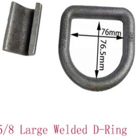 Resim Lasonstiges Kaynaklı D Tipi Knocker Römork Zemin Kancası Römork Aksesuarları Tokmak Sabitleme Halkası Halat Kancası Dövme D-ring 5.4 Ton 