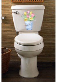 Resim Kovadaki Çiçekler Klozet Kapağı ve Banyo Sticker 