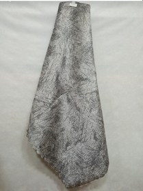 Resim İpek Kadife Damarlı Desen Süngerli Koltuk Çekyat Örtüsü Açık Gri 