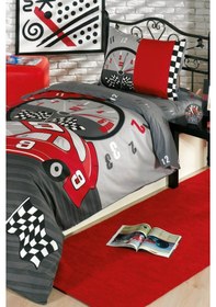 Resim Kristal Ranforce Tek Kişilik Genç Nevresim Takımı - Gri 