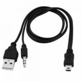 Resim Shn Mp3 Çalar Müzik Kutusu Kablosu [ Usba 3.5mm Aux ] - [ Usb Mini 5pin ] Xusbkablo M33320 R5c14 