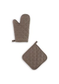 Resim Yanmaz Fırın Eldiveni Ve Fırın Tutacağı 1 Eldiven 1 Tutacak Antrasit 