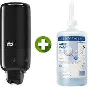 Resim 1 Ad. Tork Sıvı Sabun Dispenseri Siyah 560008 + 1 Litre Tork Sıvı Sabun Premium Hediyeli 