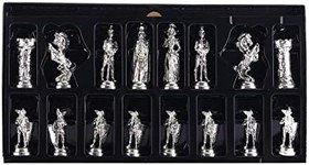 Resim GiftHome Büyük Boy Metal İngiliz Satranç Taşı Parlak 