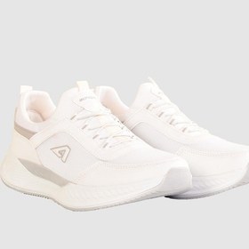 Resim Erkek Casual Rahat Konforlu Bağcıklı Spor Ayakkabı Fileli Terletmez Yüksek Taban Sneaker Beyaz - Gri 