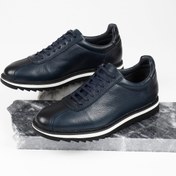 Resim GÖNDERİ(R) Erkek Lacivert Antik Bağcıklı Hakiki Deri Comfort Sneaker 