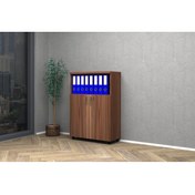 Resim VENA Yarım Kapak Ofis Dosya Dolabı 80x35x115cm Erik 