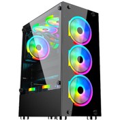 Resim Gameforce Glass 4 x 120 MM Rainbow Fanlı Oyuncu Kasası 