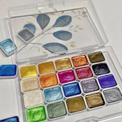 Resim 20 Renkli Su Temizleme Pigment Seti, Katı Ambalaj, Tradisyonel Çin Ressamı, Tangka Kalemi, Renkli Ressam, Profesyonel Sanat Kullanımı için 