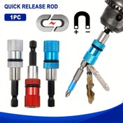 Resim 1 adet Manyetik Tornavida Ucu Tutucu, 2.54/10.16cm Hex Shank Uzatma Çubuğu, Chuck Adaptörü, Hızlı Çıkarma Bar Soketi, Ayarlanabilir Tornavida Ucu Tutucu 