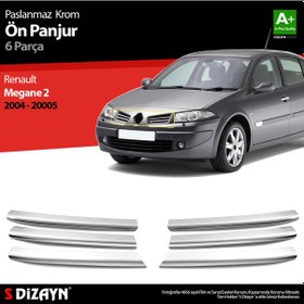 Resim Renault Megane 2 Krom Ön Panjur 6 Prç 2004-2005 