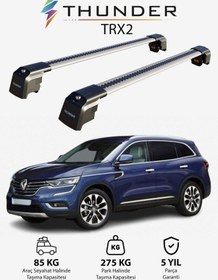 Resim Renault Koleos 2017-sonrası Trx2 Thunder Carrier Kilitli Ara Atkı Taşıyıcı Tavan Barı Siyah 