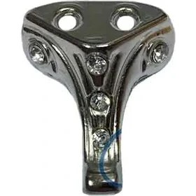 Resim Moda Taşlı Ahşap Sandık Ayağı, Kutu Ayak 2,5 cm - Nikel, 100 Adet 