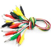 Resim 10'Lu Krokodil Soketli Kablo 50Cm Timsah Ağızlı Kıskaç Prototip 