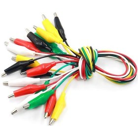 Resim 10'Lu Krokodil Soketli Kablo 50Cm Timsah Ağızlı Kıskaç Prototip 