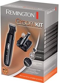 Resim Remington Groomkit Pg6130, Yüz Ve Vücut Kılı Için Şekillendirme Seti, 4 Çıkarılabilir Başlık, Siyah / Gri 