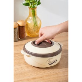 Resim Feyza Design Paslanmaz Çelik 1000 ml Yemek Termosu, Sızdırmaz ve Kilitli Kapak 