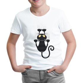 Resim Kedi - Scratch Beyaz Çocuk Tshirt 