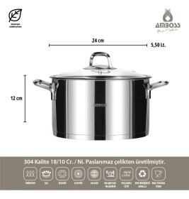 Resim Amboss Diamond 18 Parça Paslanmaz Çelik Çeyiz Seti DIA-6251 