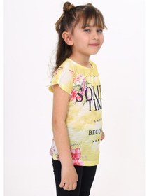 Resim Toontoy Kids Toontoy Kız Çocuk Sometimes Baskılı Tişört Sarı 