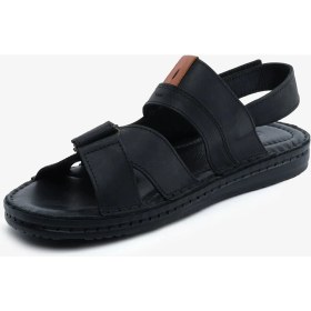 Resim Greyder Erkek Siyah Hakiki Deri Sandalet 6Y1FS67856 