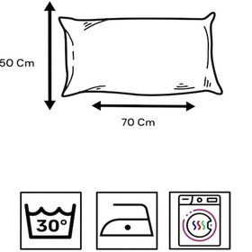 Resim Taç Carre Blanc Organik Pamuklu Kedi Desenli 1-adet Yastık Kılıfı 