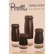 Resim Perotti Caprice 4'lü Kavanoz Set Siyah 