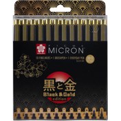 Resim Sakura Pigma Micron Siyah Gold Edition Set 12 Uç 