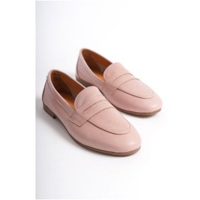 Resim Mubiano Hakiki Deri Collection Kadın Loafer & Babet Pudra -mcmng12103-pd Pudra 