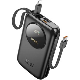 Resim Hoco Q19 Lucky 10000mah 30w Dijital Göstergeli Kablolu Powerbank 