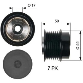 Resim GATES OAP7017 Alternator Kasnagi 274150W040 274150W041 274150W042 