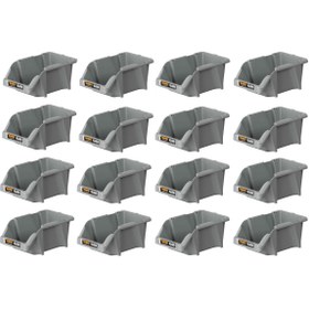 Resim mano Plastik Avadanlık Parça Kutusu 16 Parça Gri 125x195x90 mm 