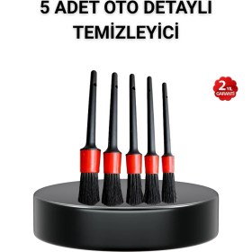 Resim 5’li Detay Temizlik Fırçası Seti Araç Iç Dış Jant Motor Çok Amaçlı 
