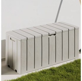 Resim Csb Store 270 L Bahçe Depolama Sandığı Kilitli Plastik Çok Amaçlı Dış Mekan Sandık 117,5X45X56 cm 