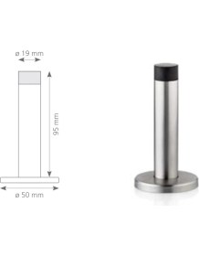 Resim Eym Kapı Tamponu Stoperi Duvara Montajlı Paslanmaz Inox 9,5 cm 