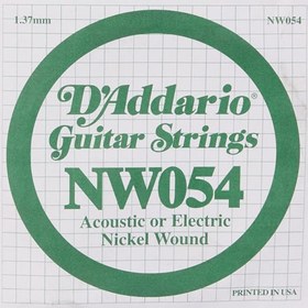 Resim D'Addario NW054 Nickel Wound Elektro ve Akustik Gitar Tek Tel (54) 