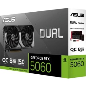 Resim ASUS DUAL-RTX5060-O8G-GAMING 8 GB GDDR7 Bellek 2565 MHz Çekirdek Hızı Fanlı Soğutma ile VGA 128BIT 