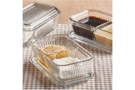 Resim Feyza Design Pratik ve Şık 2'li Kahvaltılık Saklama Kabı Seti, Bölmeli ve Kullanışlı 