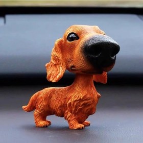 Resim Cloud011 Sallanan Başlı Dachshund Köpek Dekoru Şık Arac İçi Figür Ve Masaya Oyuncak 