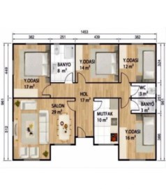Resim Ballifeprefabrik Ballife Prefabrik 129 M2 Standart Prefabrik Konut 