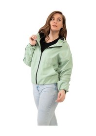 Resim Spor Kadın Kapüşonlu Su Ve Rüzgar Geçirmez Oversize Yağmurluk - Rüzgarlık-132 Su Yeşili 